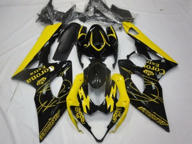 Suzuki GSXR 1000 Motorrad Verkleidung 2005-2006 - Gelb Schwarz Corona Alstare