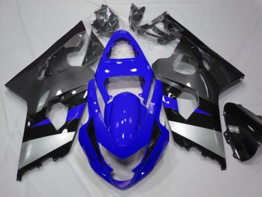Suzuki GSXR 600 / GSXR 750 Motorrad Verkleidung 2004-2005 - Blau Silber Grau Schwarz