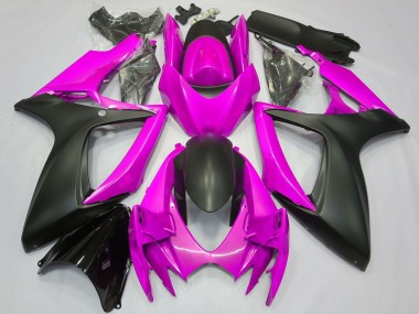 Suzuki GSXR 600 / GSXR 750 Motorrad Verkleidung 2006-2007 - Rosa Matt Schwarz