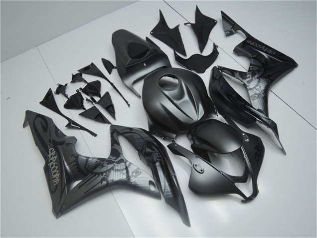 Honda CBR600RR Motorrad Verkleidung 2007-2008 - Matt Schwarz Graffiti