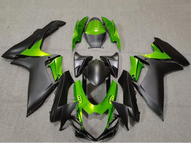 Suzuki GSXR 600 / GSXR 750 Motorrad Verkleidung 2011-2024 - Grun Matt Schwarz