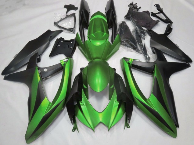 Suzuki GSXR 600 / GSXR 750 Motorrad Verkleidung 2008-2010 - Grun Matt Schwarz