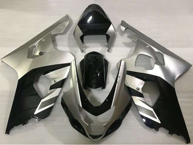 Suzuki GSXR 600 / GSXR 750 Motorrad Verkleidung 2004-2005 - Silber Schwarz