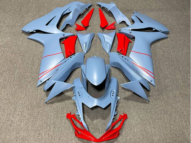 Suzuki GSXR 600 / GSXR 750 Motorrad Verkleidung 2011-2024 - Matt Sky Blau Rot