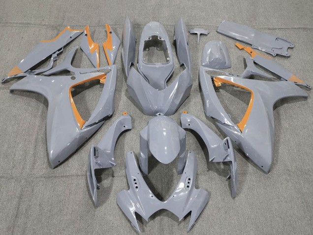 Suzuki GSXR 600 / GSXR 750 Motorrad Verkleidung 2006-2007 - Nardo Grau und Orangemen