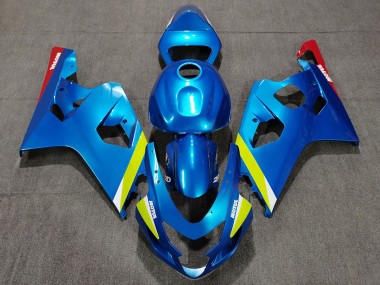 Suzuki GSXR 600 / GSXR 750 Motorrad Verkleidung 2004-2005 - Blau Gelb Rot