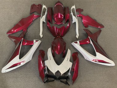 Suzuki GSXR 600 / GSXR 750 Motorrad Verkleidung 2008-2010 - Weiss Rot OEM Stil
