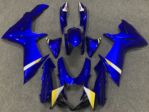 Suzuki GSXR 600 / GSXR 750 Abs Motorrad Verkleidungen 2011-2024 - Blau Weiss Gelb