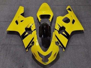 Suzuki GSXR 600 / GSXR 750 Motorrad Verkleidung 2004-2005 - Gelb Glanzendes Schwarz OEM Stil