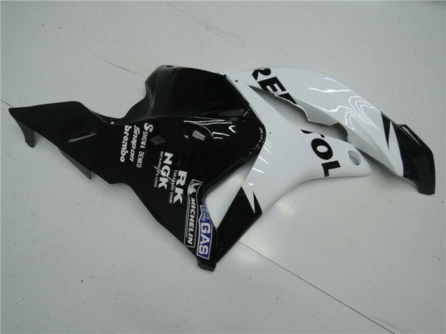 Honda CBR600RR Motorrad Verkleidung 2009-2012 - Weiss Glanzendes Schwarz Repsol