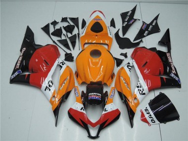Honda CBR600RR Komplette Abs Verkleidung Kit 2009-2012 - Orange Weiss Rot Glanzendes Schwarz Repsol