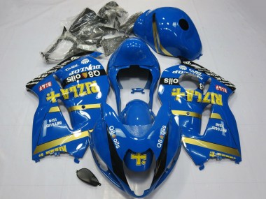 Suzuki GSXR 1300 Motorrad Verkleidung 1996-2007 - Blau Gold Rizla