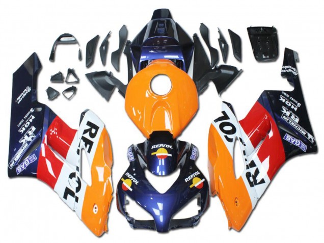 Honda CBR1000RR Motorrad Verkleidung 2004-2005 - Orange Rot Weiss Blau Repsol