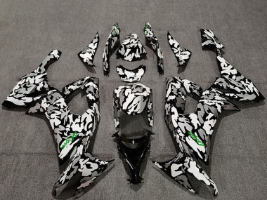 Kawasaki ZX10R Motorrad Verkleidung 2008-2010 - Camouflage Grun Aufkleber