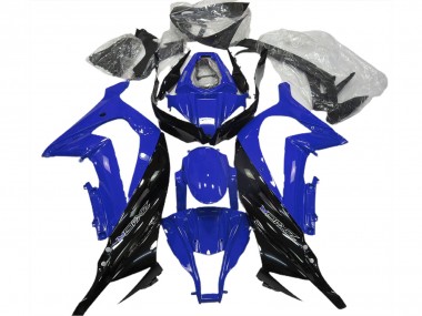 Kawasaki ZX10R Motorrad Verkleidung 2011-2015 - Blau Glanzendes Schwarz