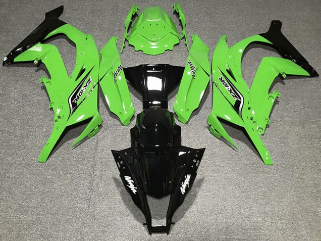 Kawasaki ZX10R Motorrad Verkleidung 2011-2015 - Grun Glanzendes Schwarz