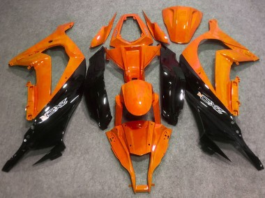 Kawasaki ZX10R Motorrad Verkleidung 2016-2020 - Orange Glanzendes Schwarz