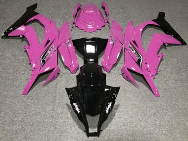 Kawasaki ZX10R Motorrad Verkleidung 2011-2015 - Rosa Glanzendes Schwarz