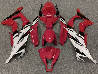 Kawasaki ZX10R Motorrad Verkleidung 2011-2015 - Kastanienbraun Rot Weiss Schwarz