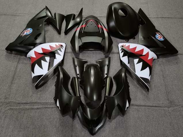 Kawasaki ZX10R Motorrad Verkleidung 2004-2005 - Matt Schwarz Betty Bomber