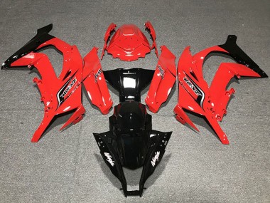Kawasaki ZX10R Motorrad Verkleidung 2011-2015 - Rot Glanzendes Schwarz