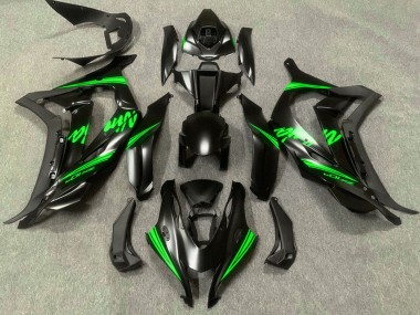 Kawasaki ZX10R Motorrad Verkleidung 2016-2020 - Matt Schwarz Grun Ninja