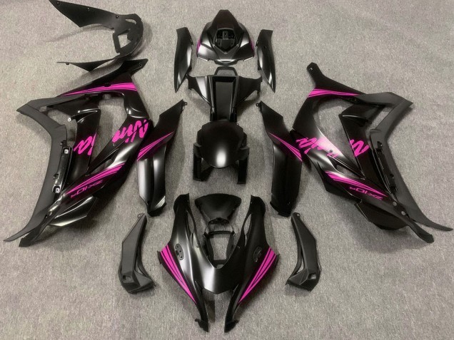 Kawasaki ZX10R Motorrad Verkleidung 2016-2020 - Matt Schwarz Rosa Ninja