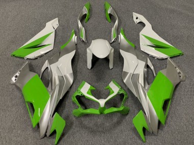 Kawasaki ZX6R Motorrad Verkleidung 2019-2022 - Weiss Silber Grun