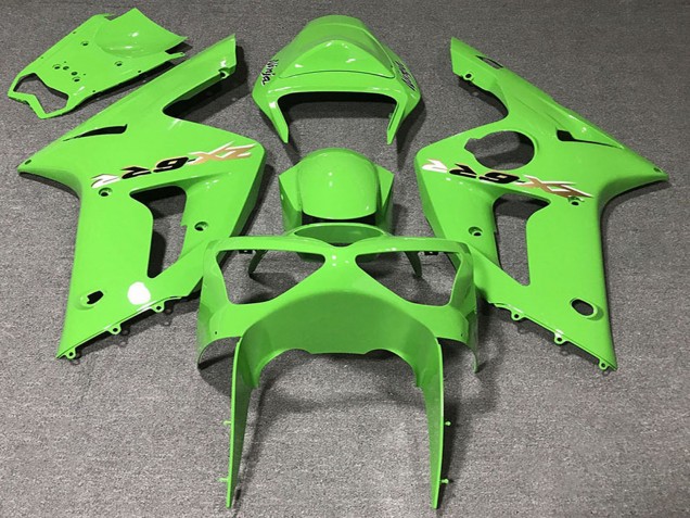 Kawasaki ZX6R Motorrad Verkleidung 2003-2004 - Hellgrun