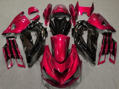 Kawasaki ZX14R Motorrad Verkleidung 2012-2024 - Rot Glanzendes Schwarz