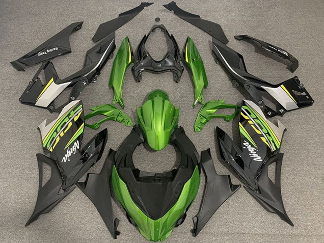 Kawasaki Ninja 400 Motorrad Verkleidung 2018-2024 - Grun Schwarz Gold OEM Stil