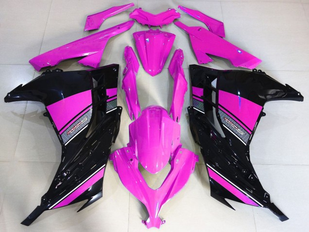 Kawasaki Ninja 300 Motorrad Verkleidung 2013-2024 - Rosa Schwarz