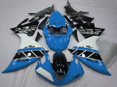 Yamaha R1 Motorrad Verkleidung 2012-2014 - Blau Weiss Glanzendes Schwarz