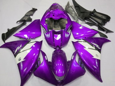 Yamaha R1 Motorrad Verkleidung 2012-2014 - Lila Weiss