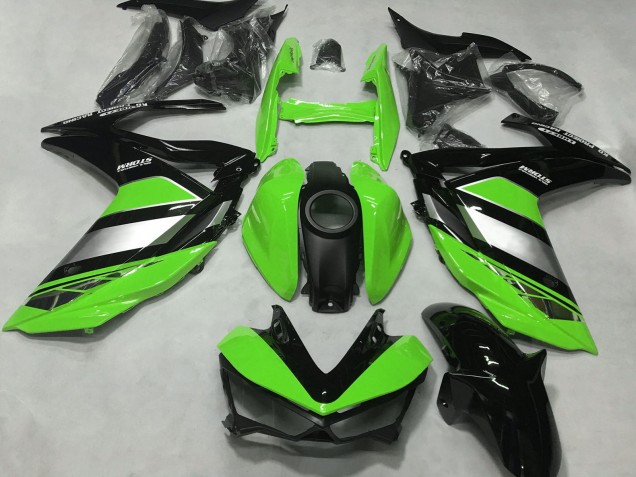 Yamaha R3 Motorrad Verkleidung 2015-2018 - Grun Silber Glanzendes Schwarz