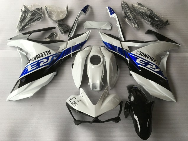 Yamaha R3 Motorrad Verkleidung 2015-2018 - Weiss Blau Schwarz