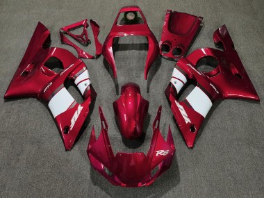 Yamaha R6 Motorrad Verkleidung 1998-2002 - Rot Weiss