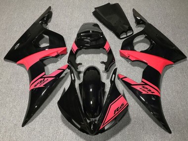 Yamaha R6 Motorrad Verkleidung 2003-2004 - Glanzendes Schwarz Rosa