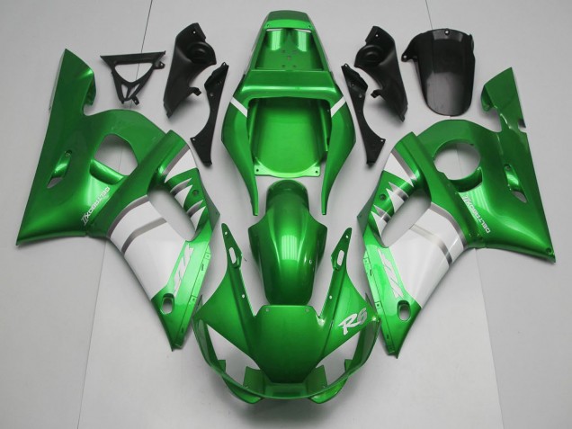Yamaha R6 Motorrad Verkleidung 1998-2002 - Grun Weiss