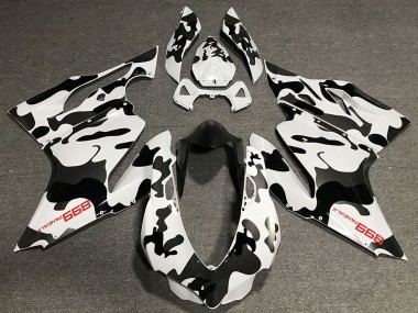 Ducati 899 Motorrad Verkleidung 2011-2014 - Weiss Schwarz Camouflage