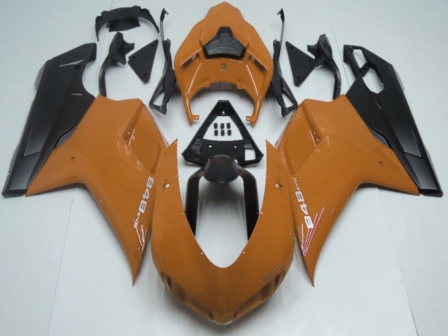 Ducati 848 Motorrad Verkleidung 2007-2014 - Braun Matt Schwarz