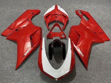 Ducati 1198 Motorrad Verkleidung 2007-2014 - Rot Weiss Schwarz