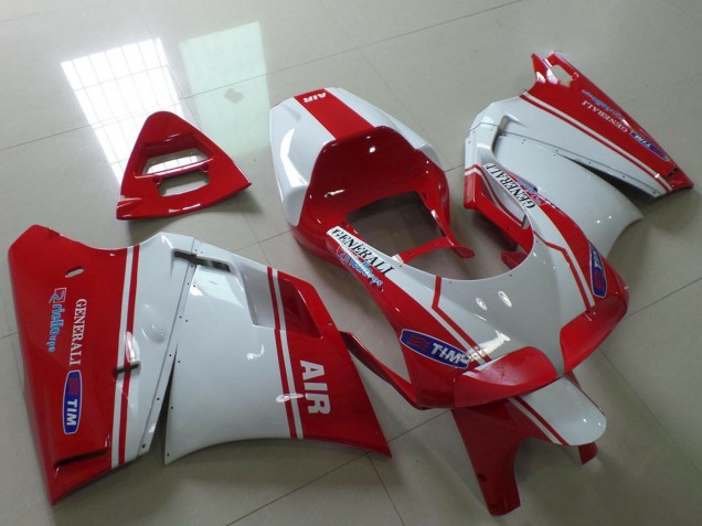 Ducati 748 916 996 998 Motorrad Verkleidung 1993-2005 - Weiss Rot Air Generali Tim