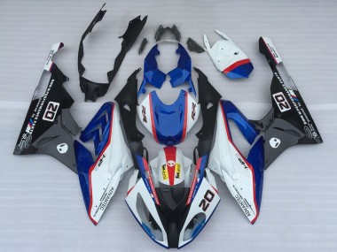 BMW S1000RR Motorrad Verkleidung 2017-2018 - Weiss Blau Rot Glanzendes Schwarz OEM Stil