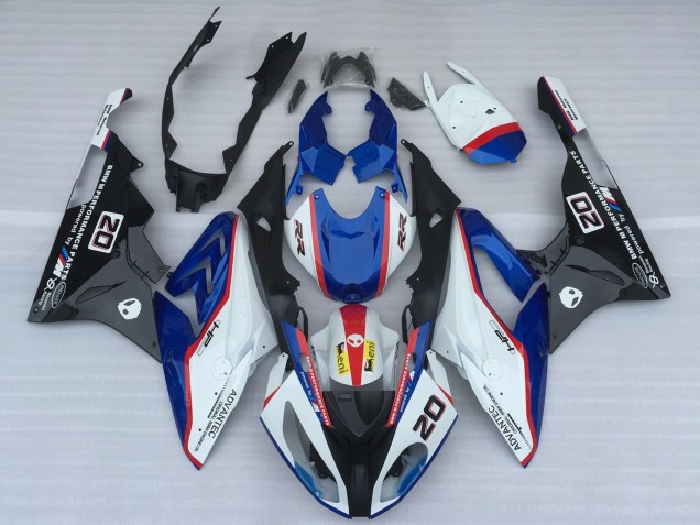 BMW S1000RR Motorrad Verkleidung 2017-2018 - Weiss Blau Rot Glanzendes Schwarz OEM Stil