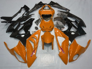 BMW S1000RR Motorrad Verkleidung 2015-2016 - Orange Glanzendes Schwarz