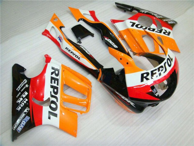Honda CBR600 F3 Motorrad Verkleidung 1995-1996 - Orange Weiss Rot Glanzendes Schwarz Repsol