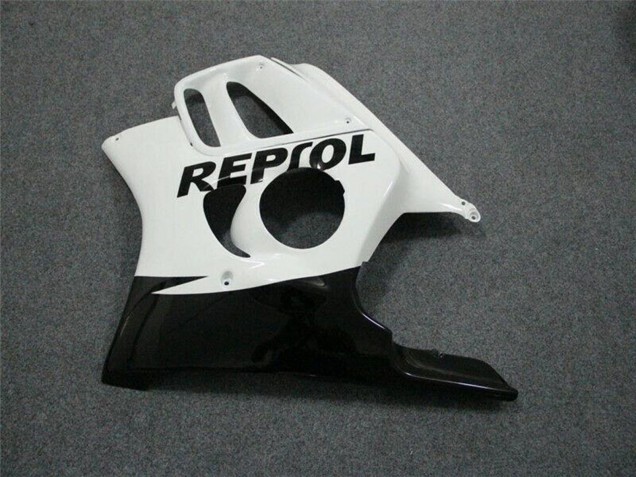 Honda CBR600 F3 Motorrad Verkleidung 1997-1998 - Weiss Glanzendes Schwarz Repsol