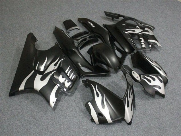 Honda CBR600 F3 Motorrad Verkleidung 1995-1996 - Weiss Matt Schwarz Flamme