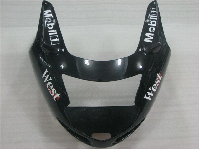 Honda CBR1100XX Blackbird Motorrad Verkleidung 1996-2007 - Glanzendes Schwarz Weiss West